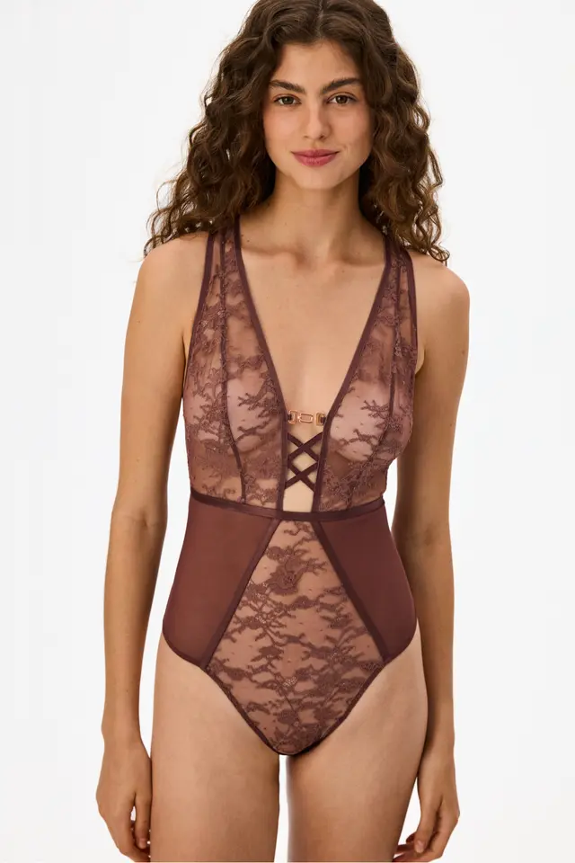 PENTI Women's Strap Bodysuit