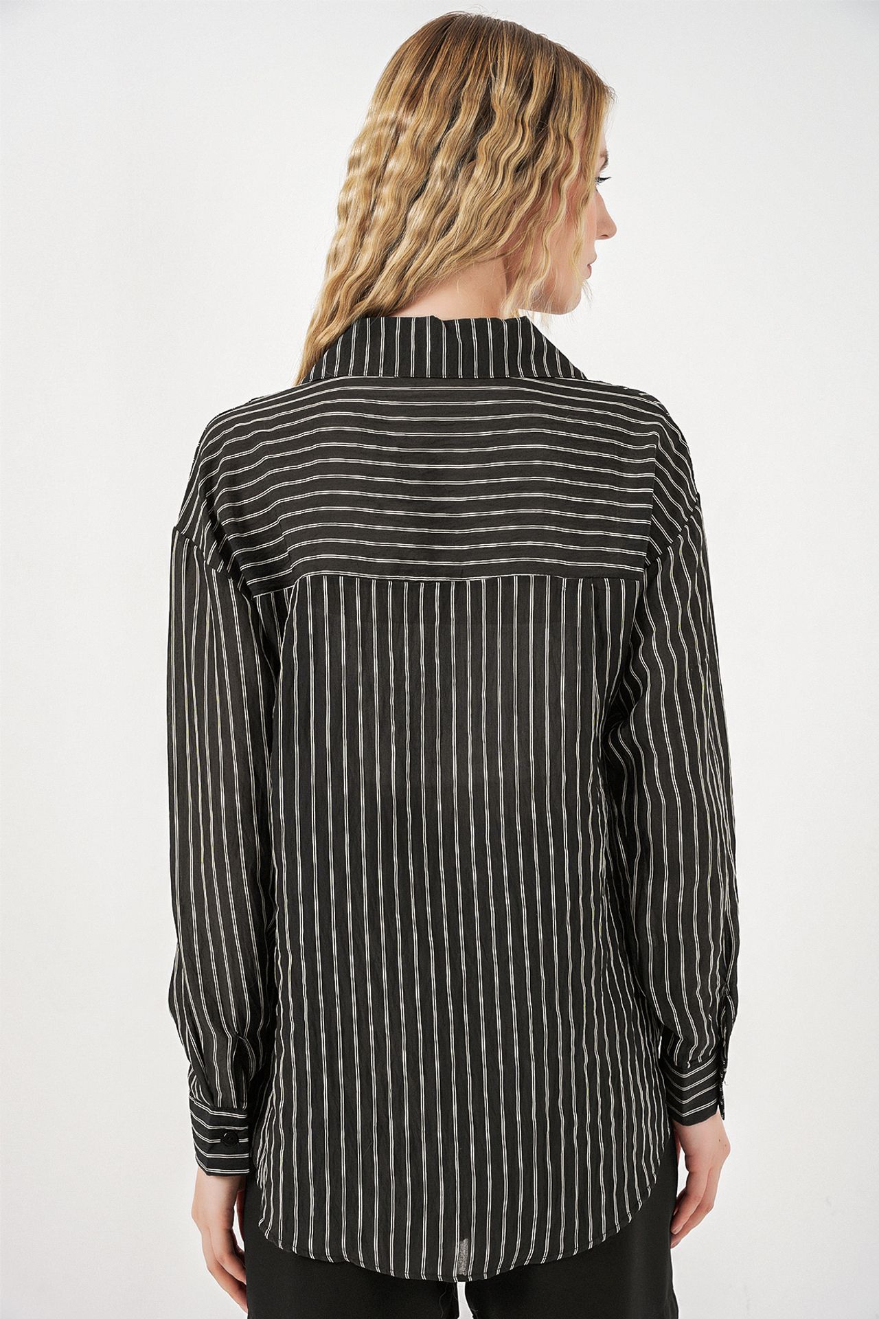 BDART Oversized Striped Button-Front Shirt 5