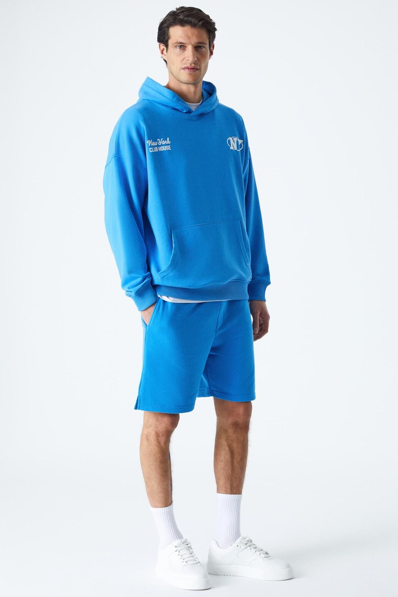 GRIMELANGE Baskılı Kapüşonlu Cepli Sweatshirt 1