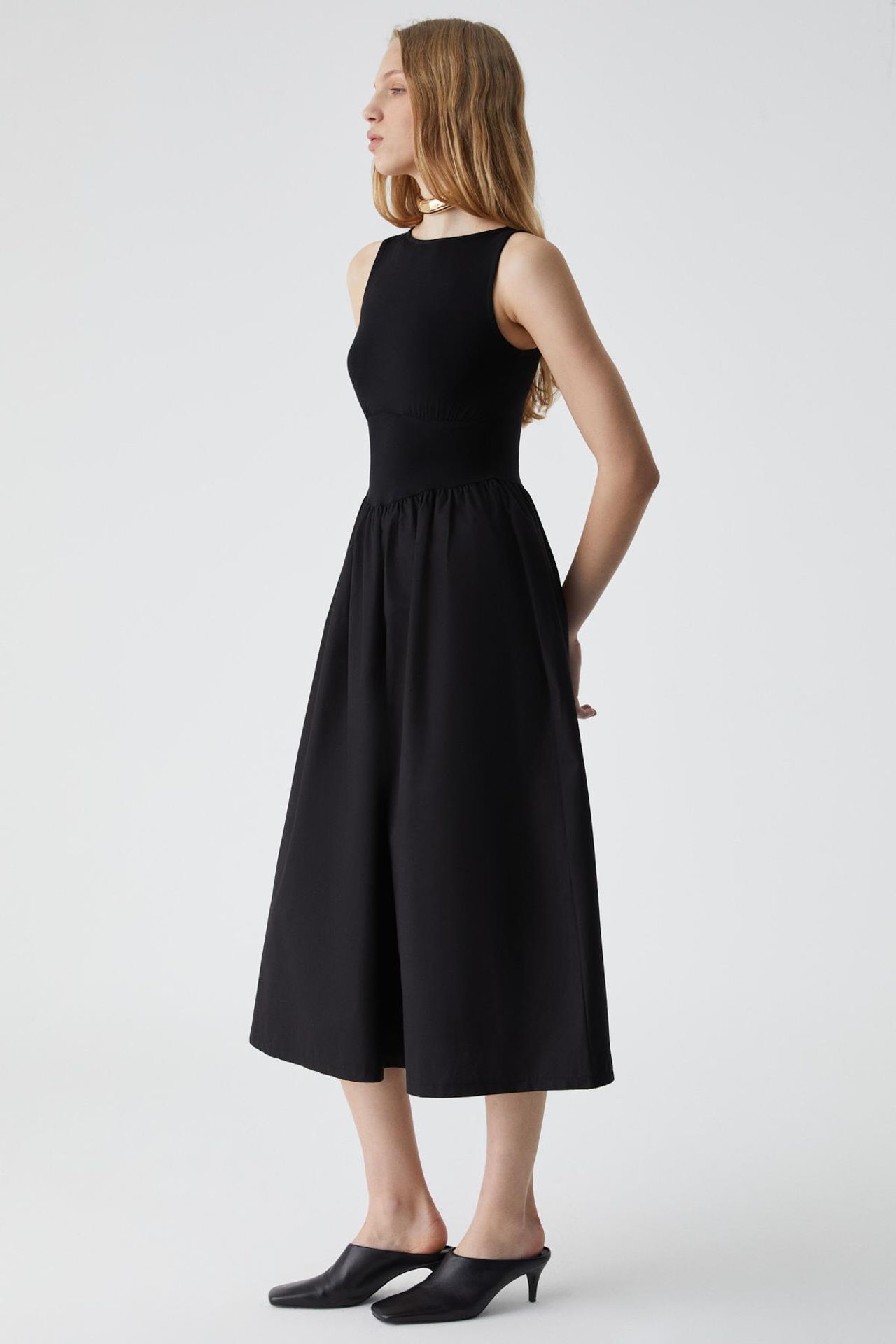 GRIMELANGE Crew Neck A-Line Midi Dress 4
