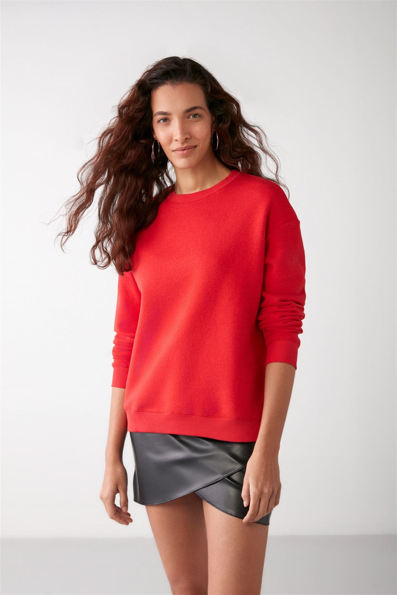 GRIMELANGE Bol Kesimli Bisiklet Yaka Sweatshirt 4