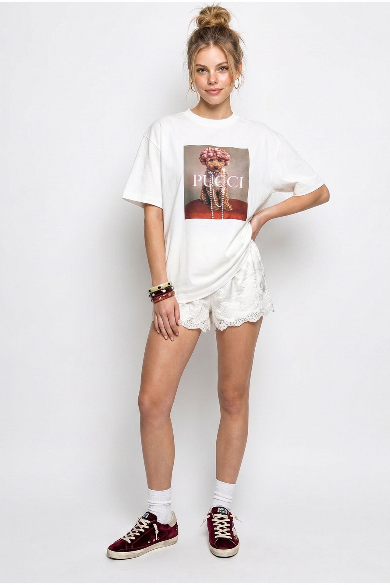 LUCCI Oversized Printed Cotton T-Shirt 3