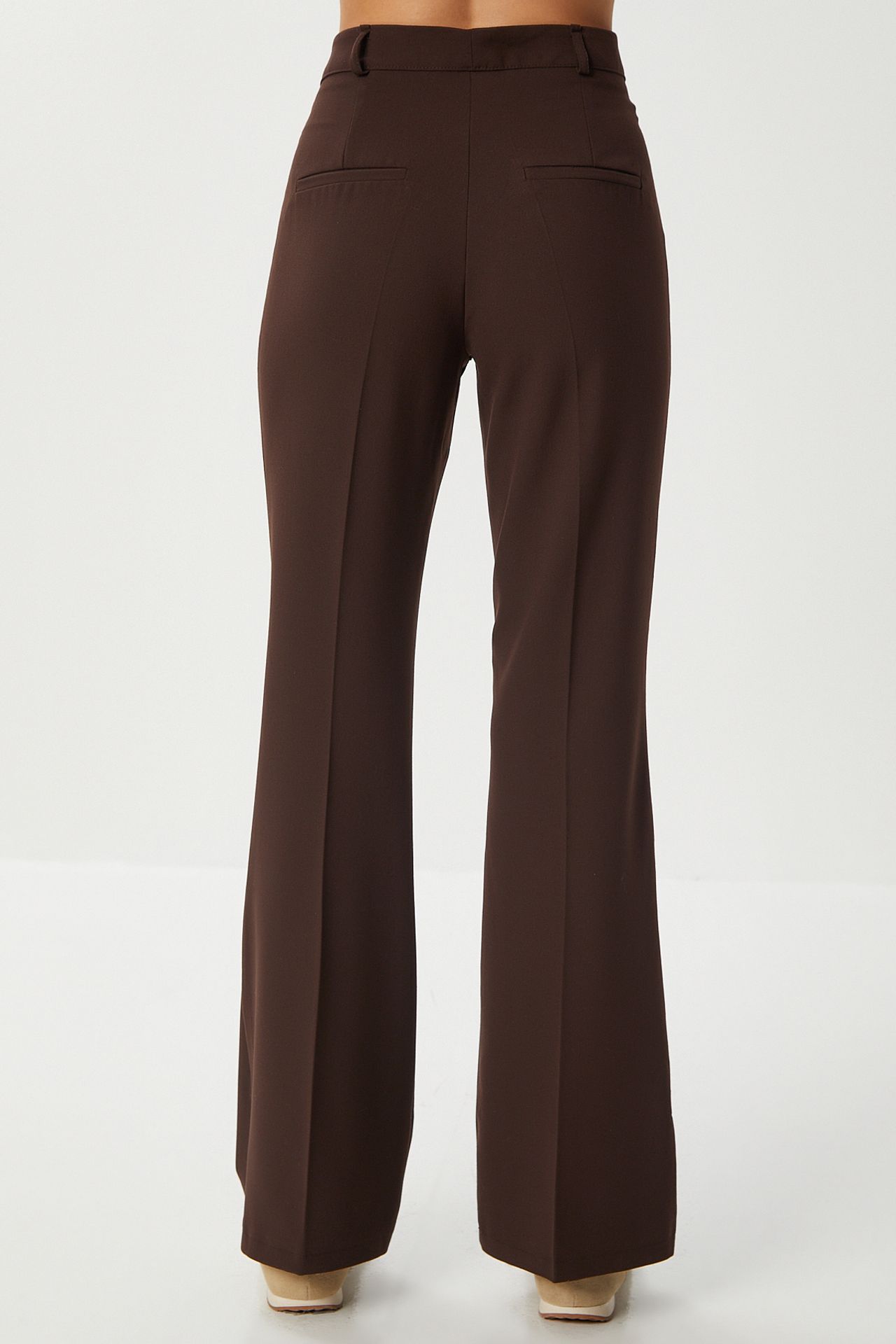 ISTANBUL High Waist Flare Pants with Zipper 6
