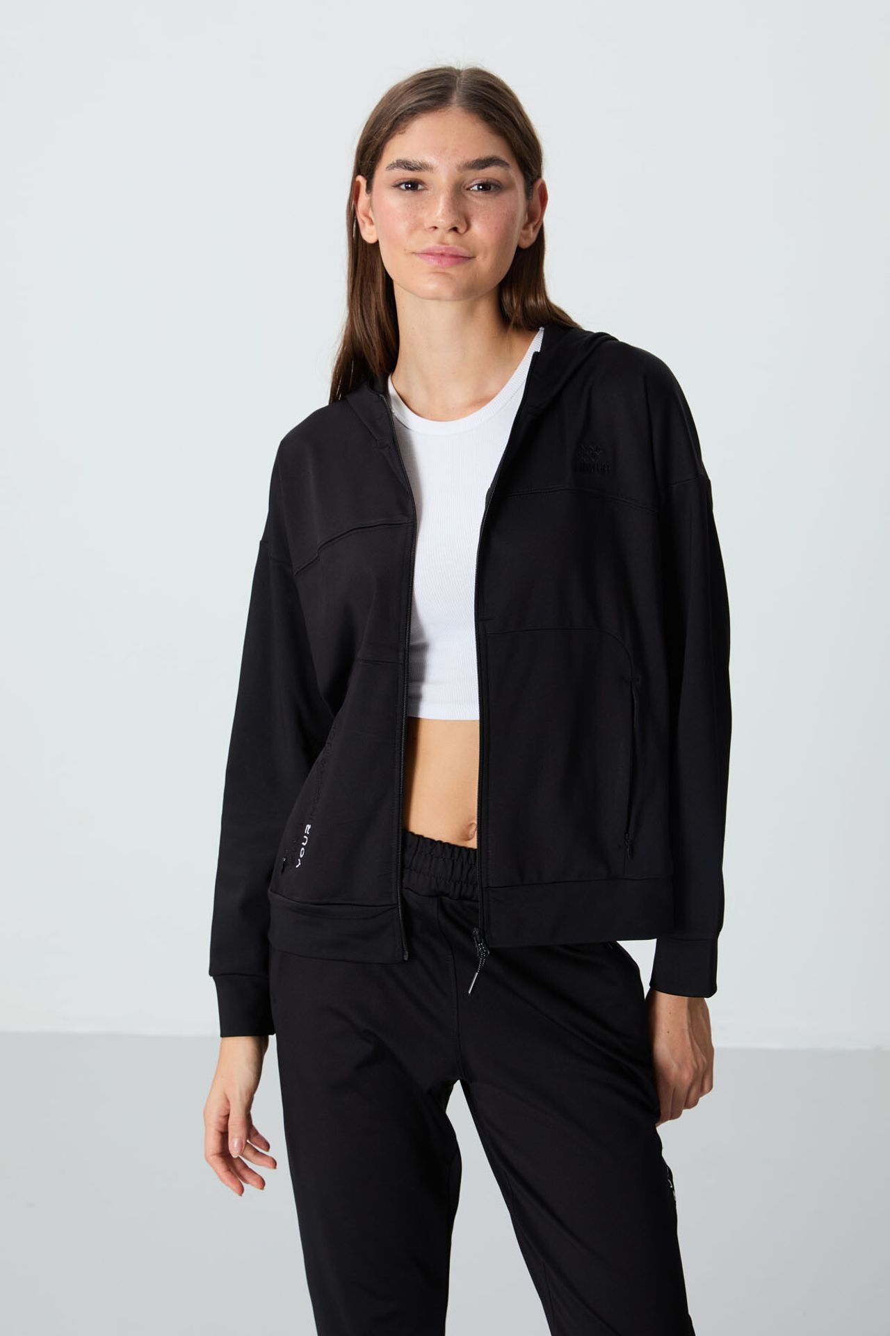 TOMMY Women’s Hooded Zip Sweatshirt And Pants Set 2