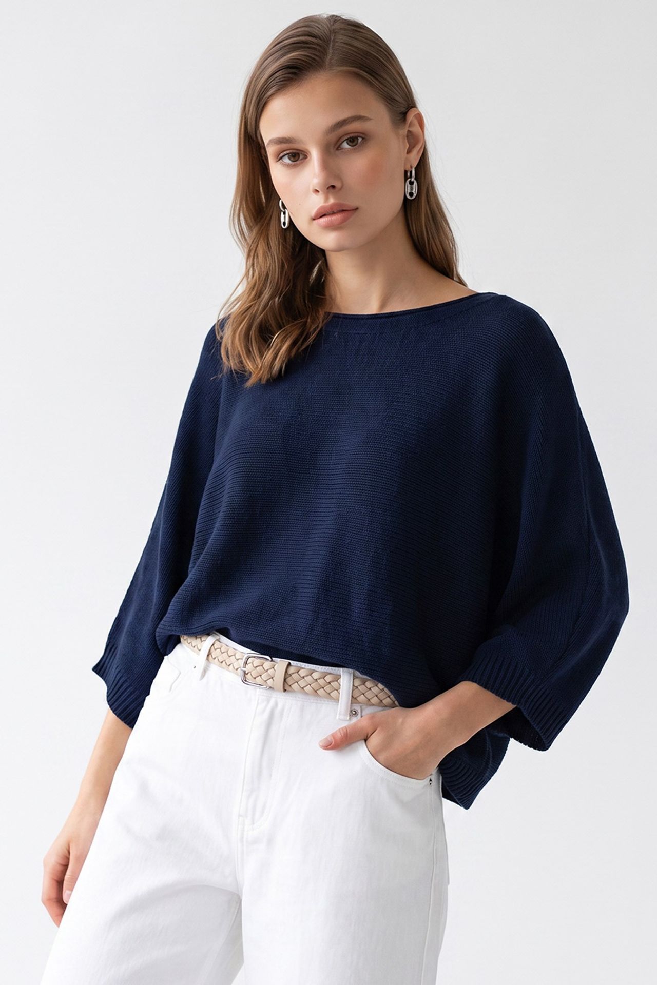 MIXRAY Women's Cotton-Blend Sweater 4