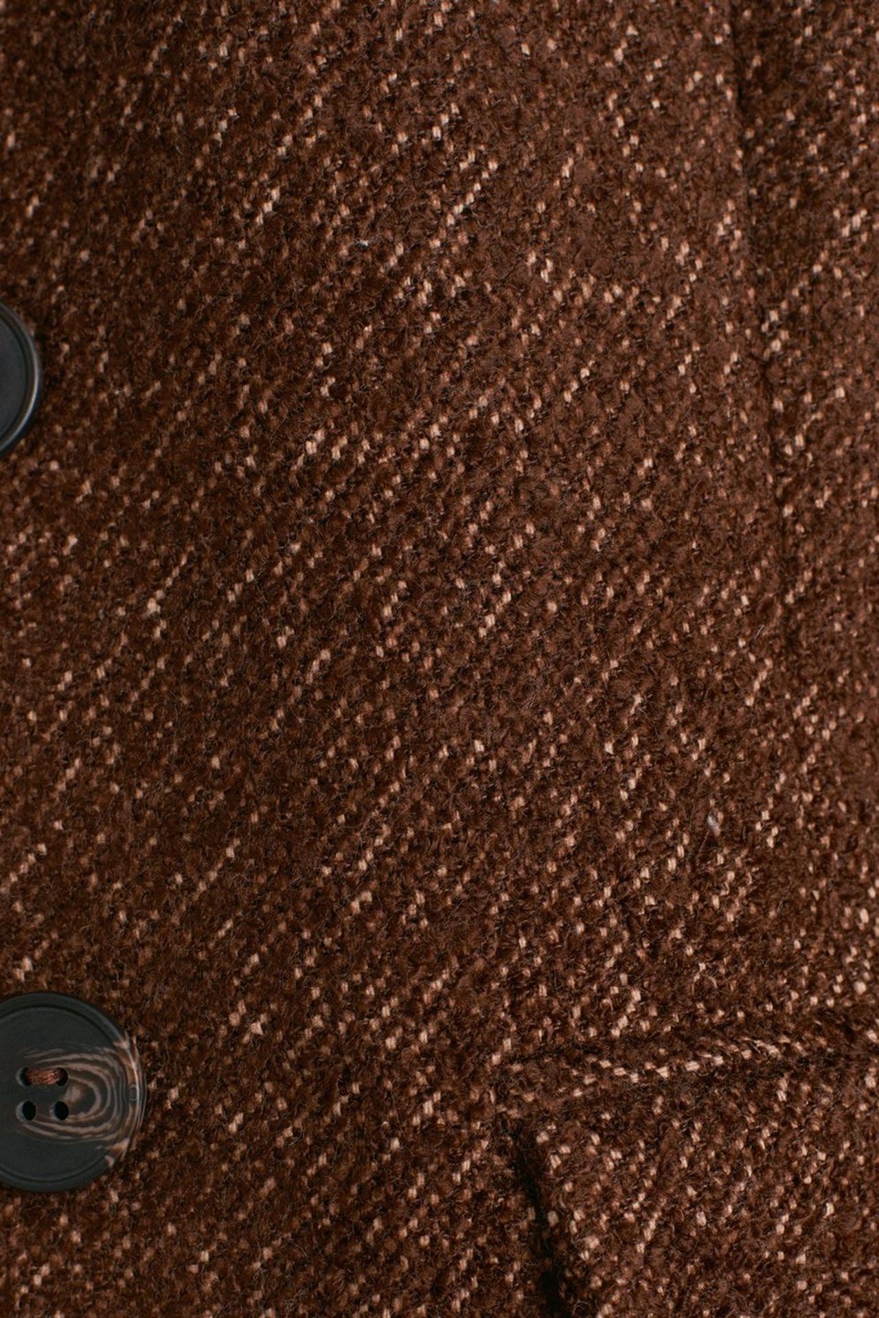 DILVIN Textured Tweed Long Overcoat