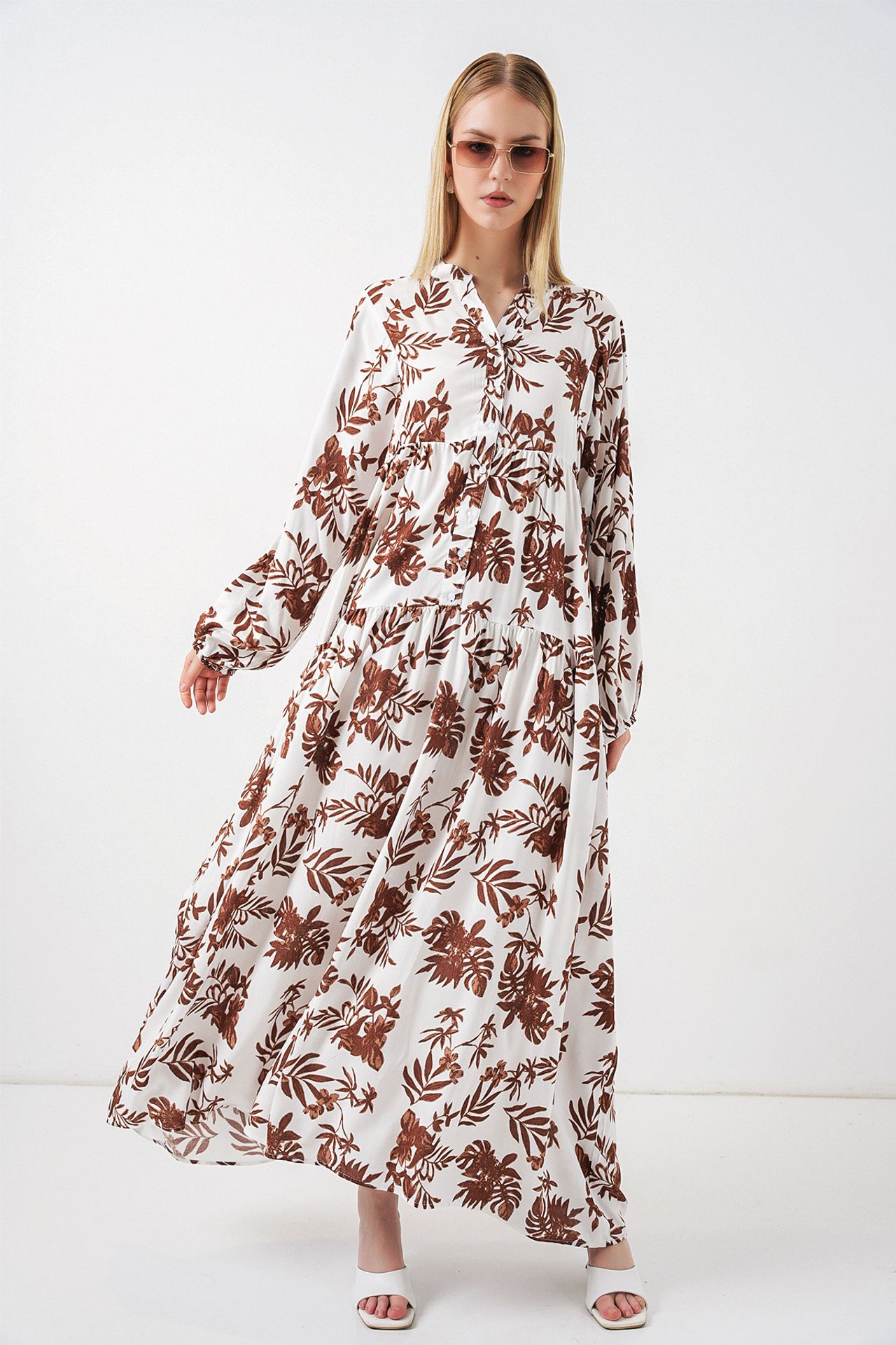 BDART Patterned V-Neck Maxi Dress 1
