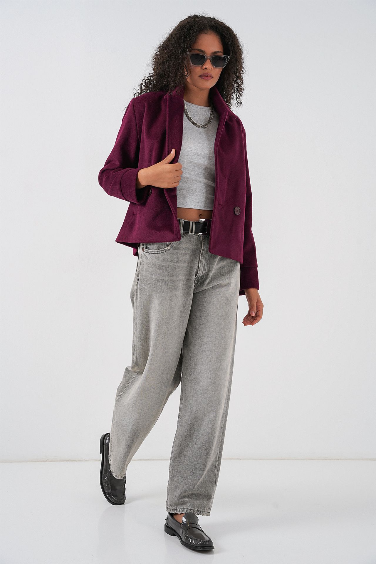 BDART Textured Double Breasted Jacket