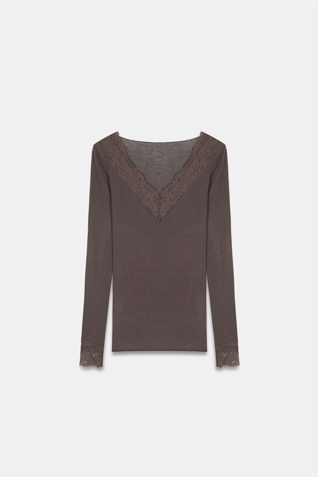 DILVIN Slim Fit V-Neck Lace Blouse 5