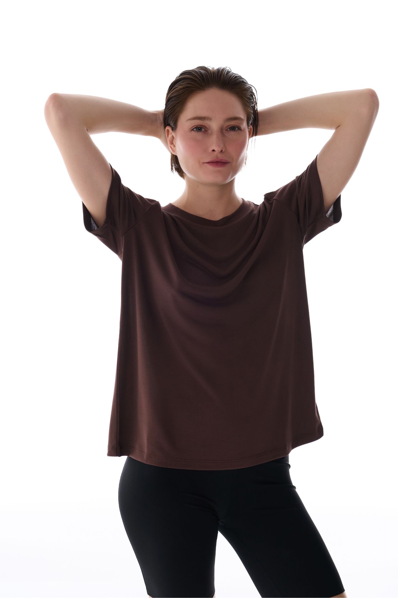 PENTI Women's Modal T-Shirt Crew Neck 1