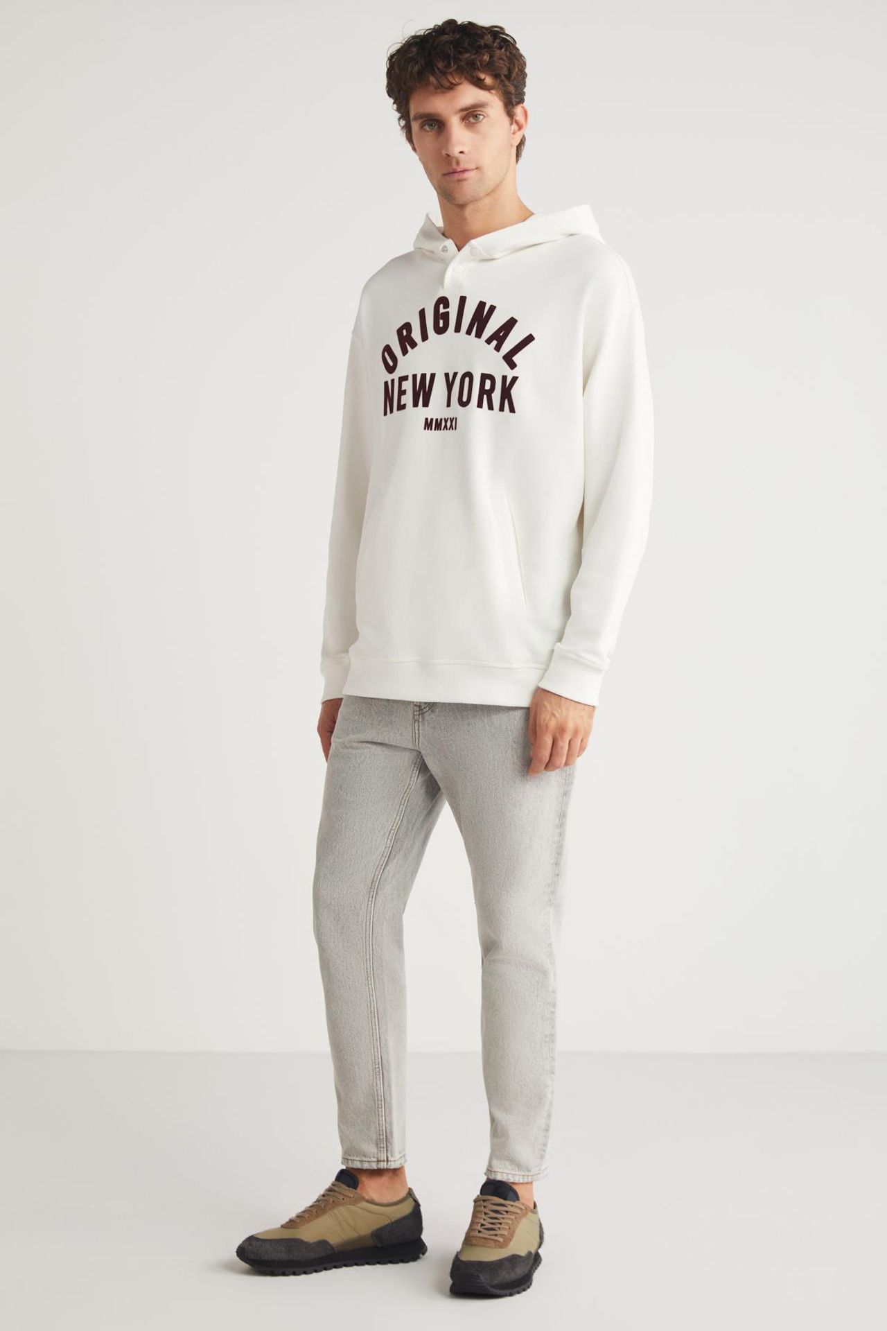 GRIMELANGE Baskılı Cepli Kapüşonlu Sweatshirt 5