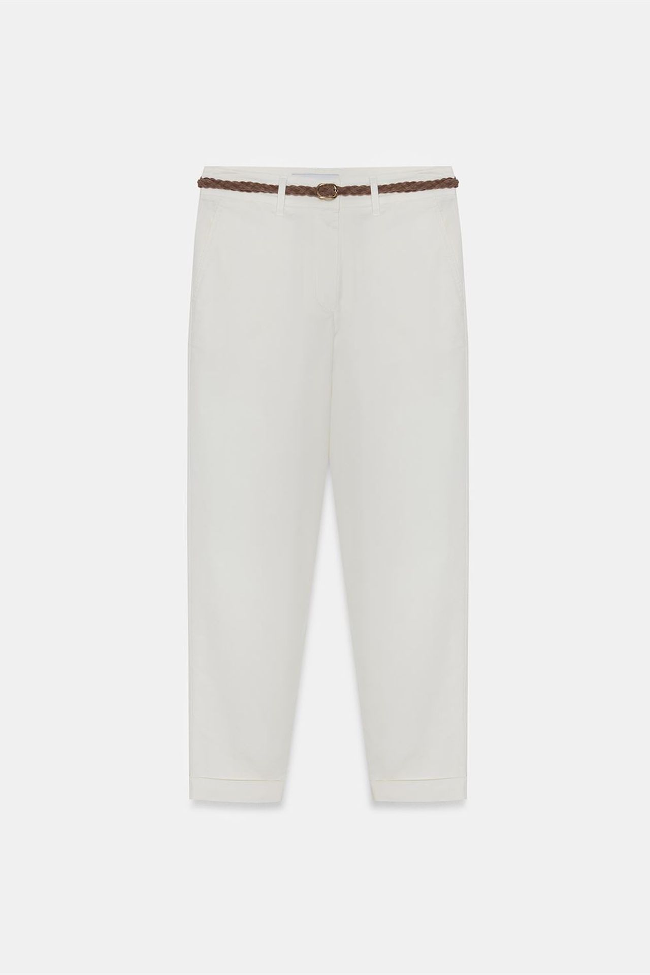 DILVIN Kemerli Düz Paça Gabardin Chino Pantolon 5