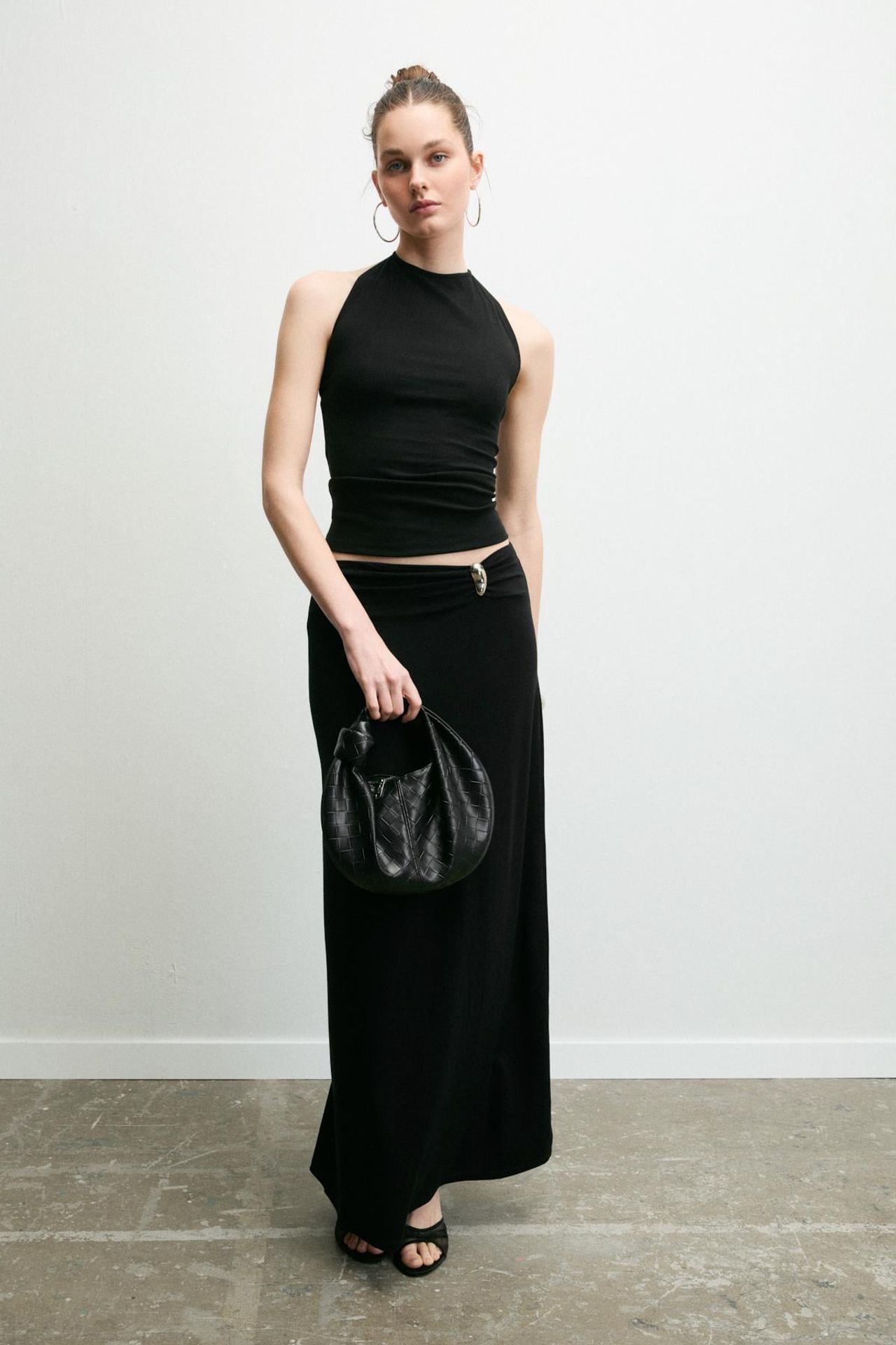 GRIMELANGE Mid Waist Maxi Skirt 2