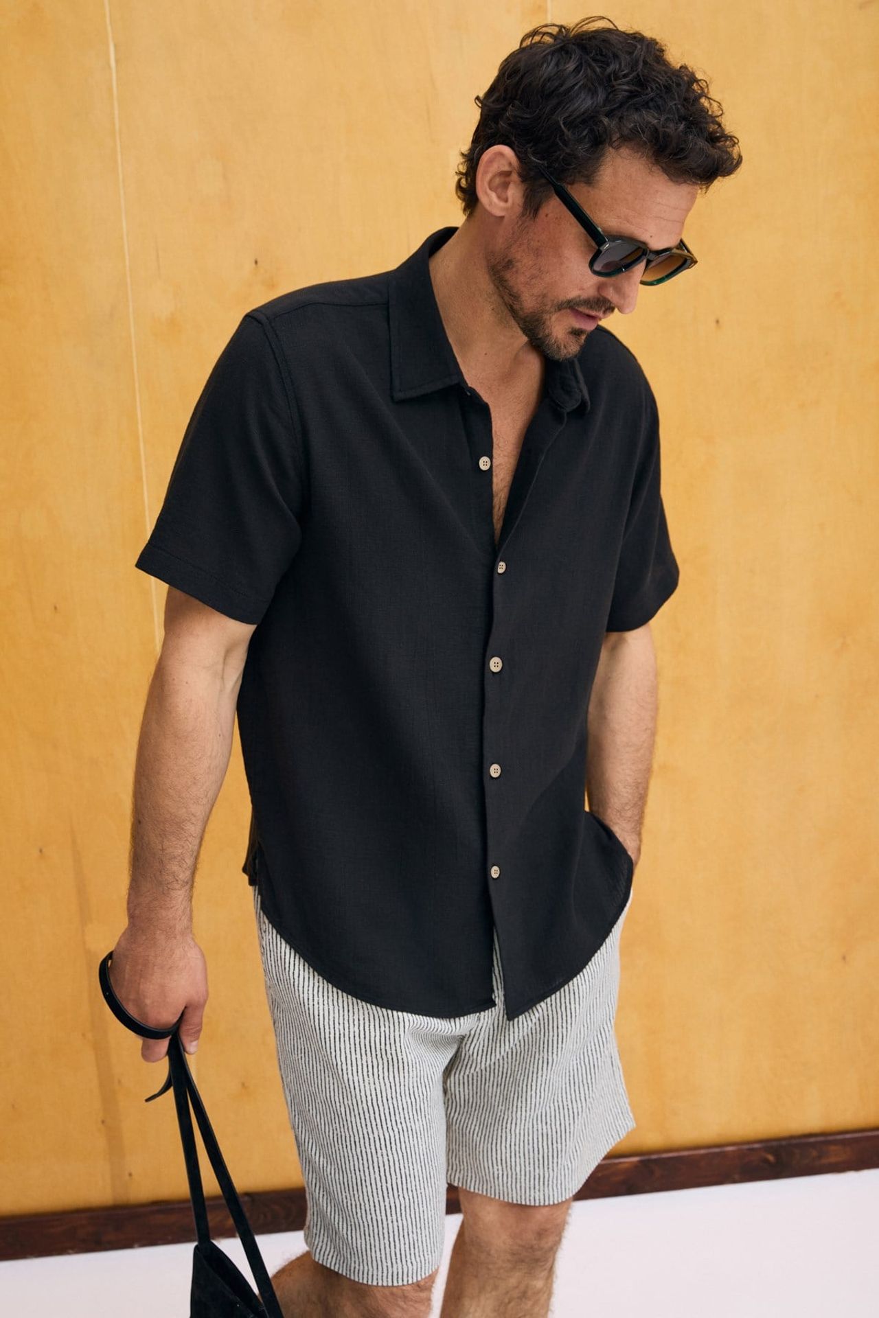 GRIMELANGE Short Sleeve Button Shirt 1