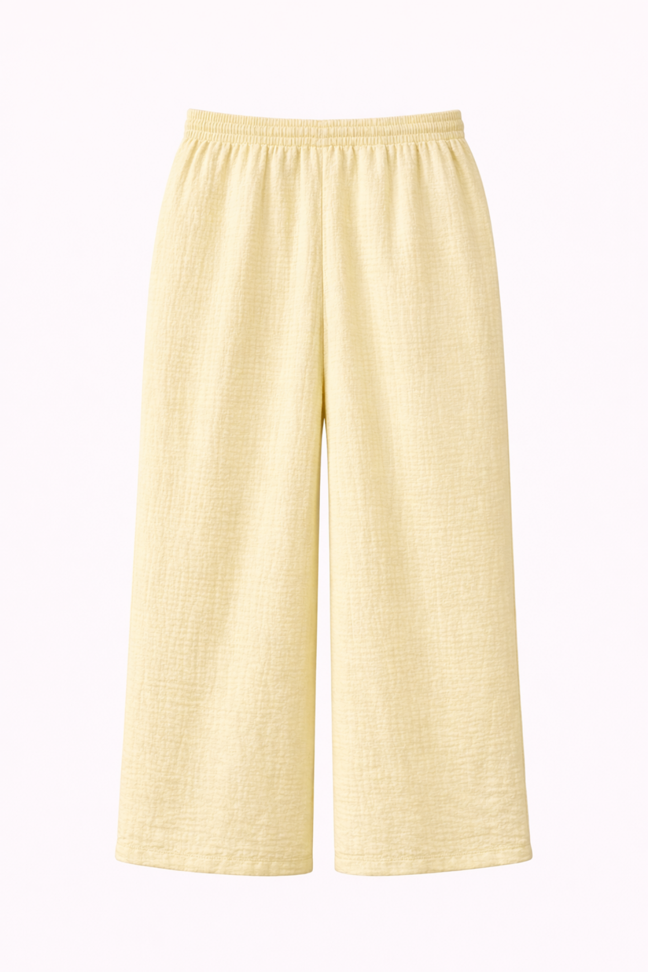 Mixray High Waist Textured Muslin Fabric Pants 3