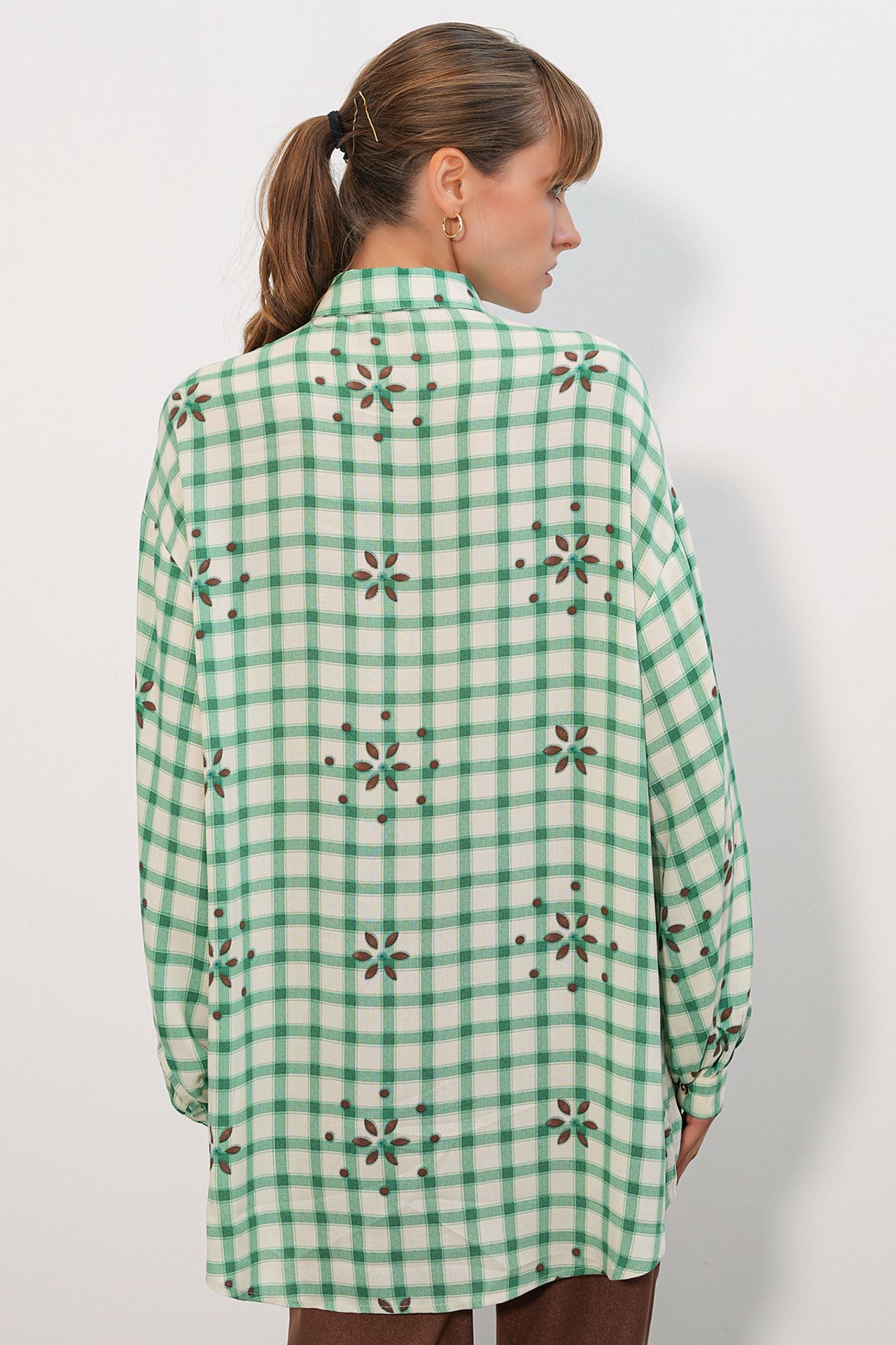 BDART Oversized Plaid Crepe Shirt 5