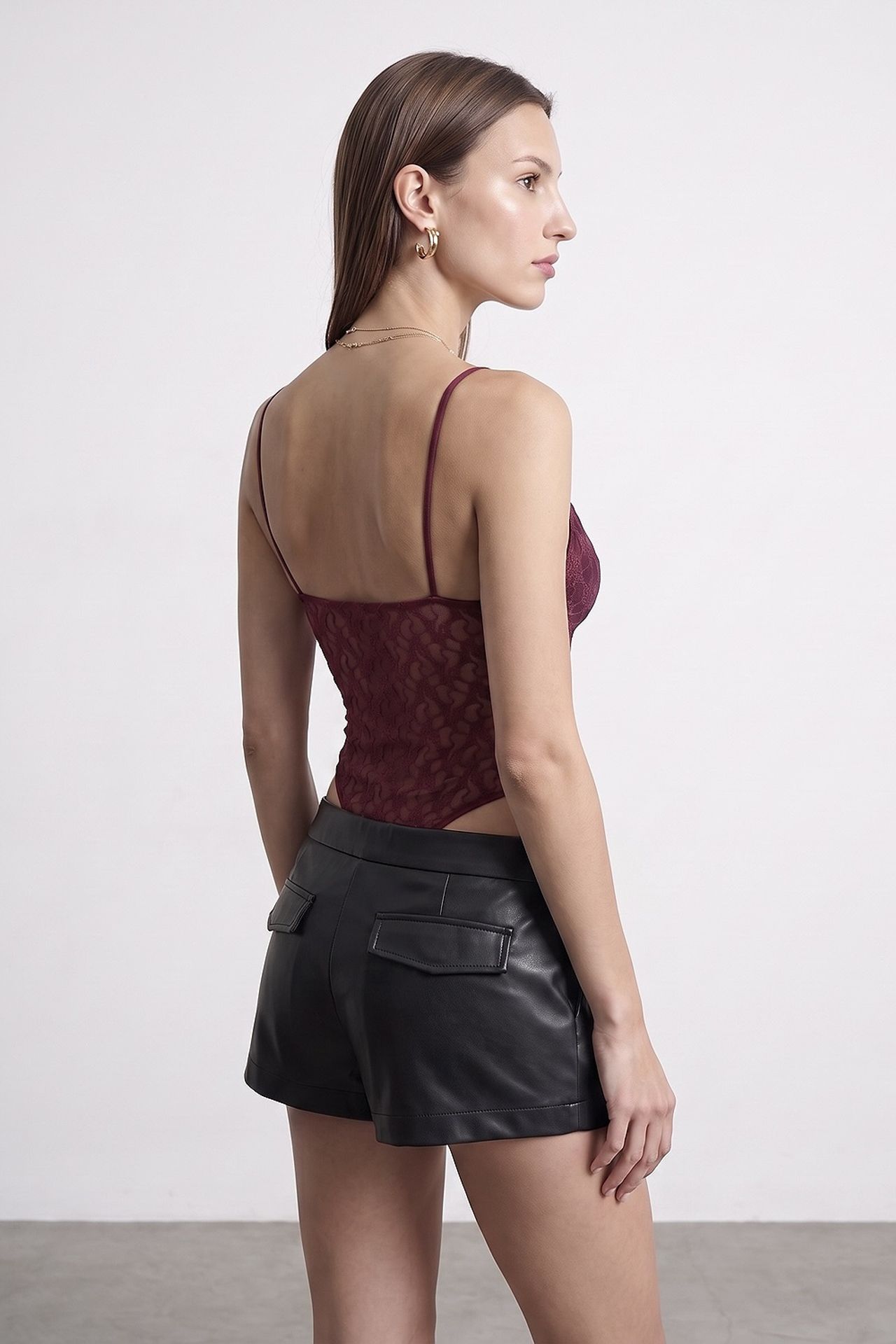 DILVIN Dantelli Kolsuz Body Bluz 2