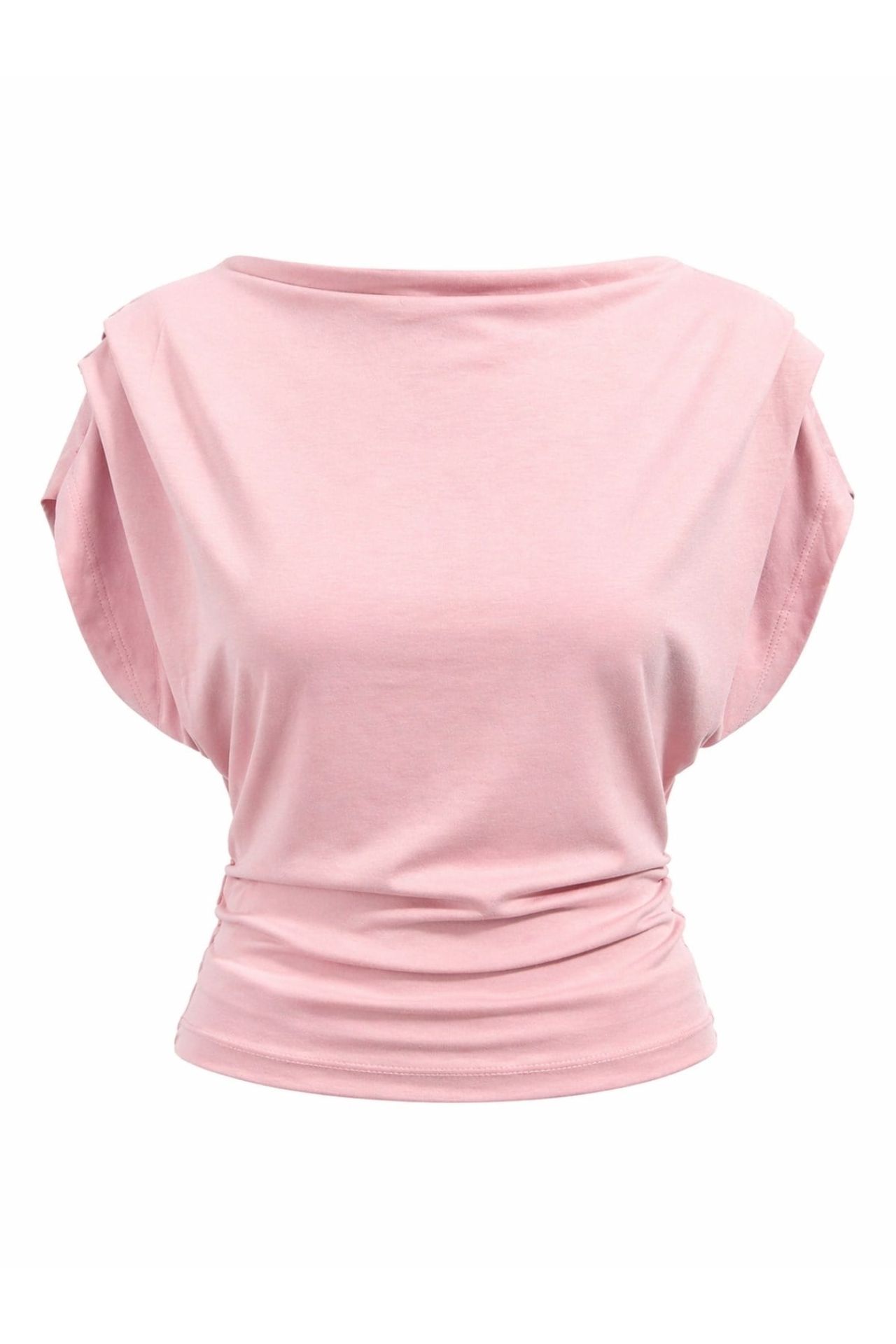 MIXRAY High Waist Wide Leg Knit Co-Ord Set with Boat Neck 2