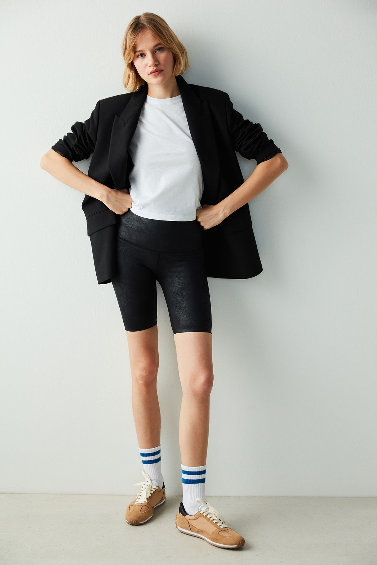 PENTI Miracle Pop Up Leather Biker Short 3