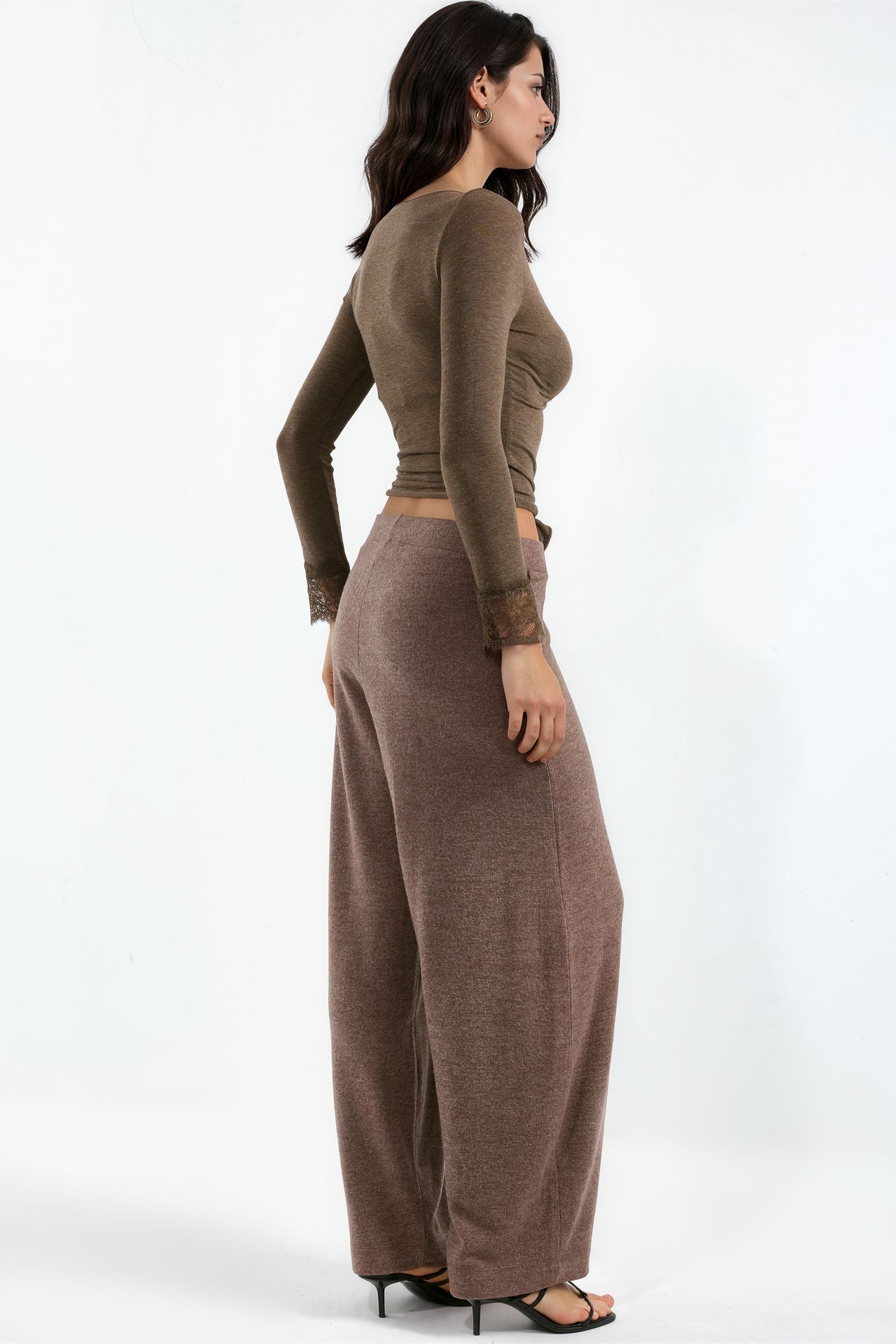 BUSEM High-Waist Wide-Leg Crepe Trousers 3