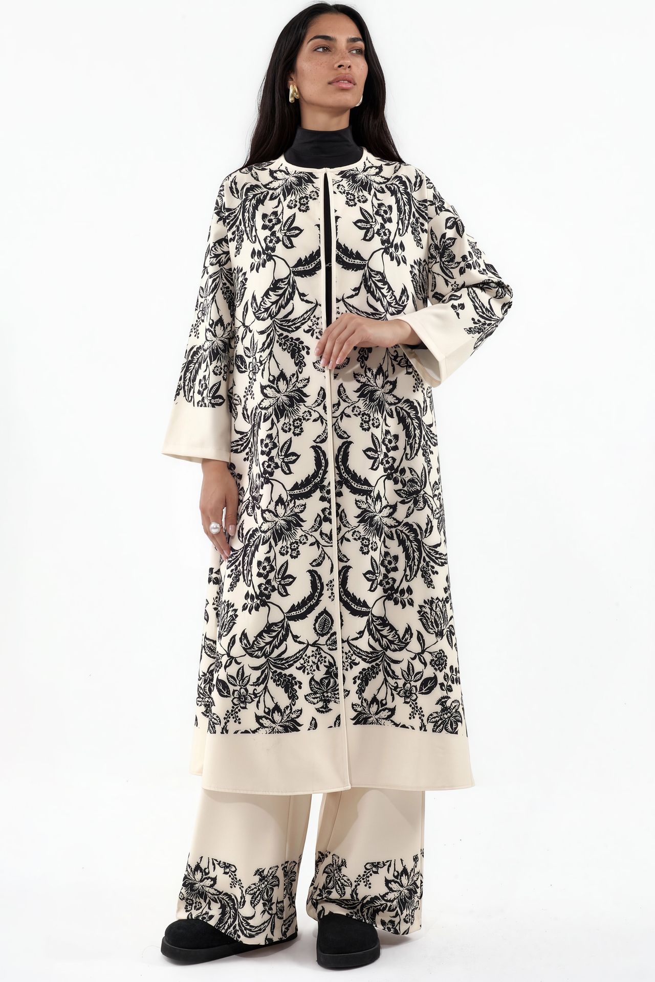 MSN Floral Tunic And Wide-Leg Pants Set 1