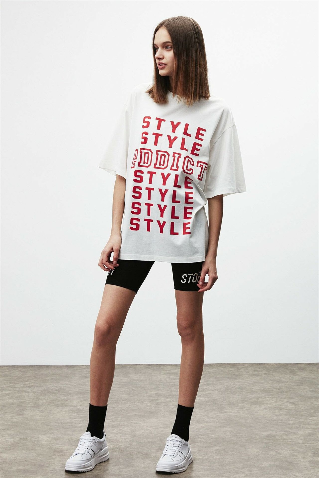 GRIMELANGE Oversized Long Crew Neck T-Shirt 5