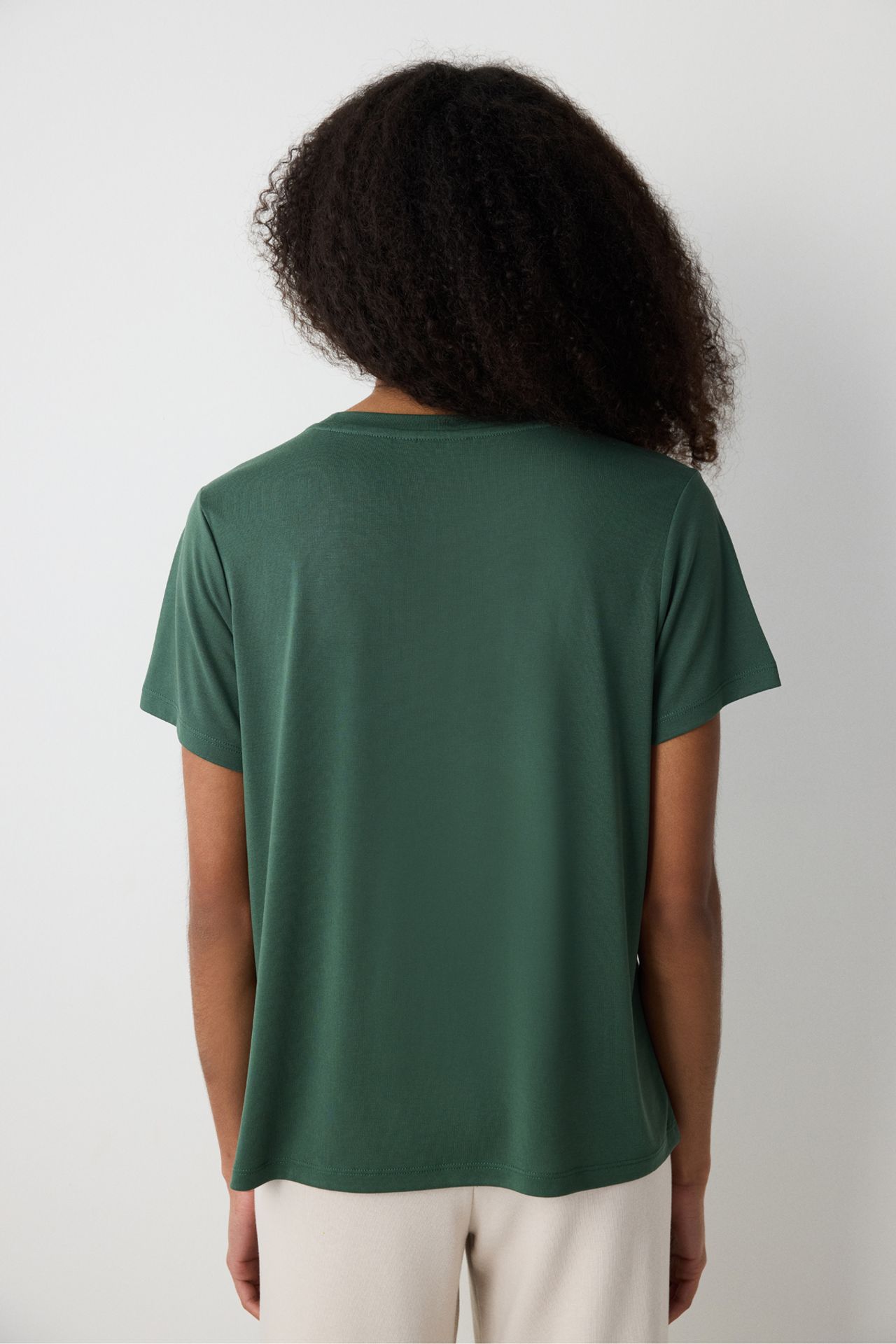 PENTI Crew Neck Regular Fit Modal T-Shirt 4
