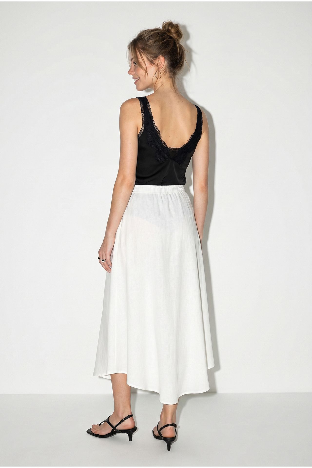 LUCCI High-Waist A-Line Midi Skirt 5