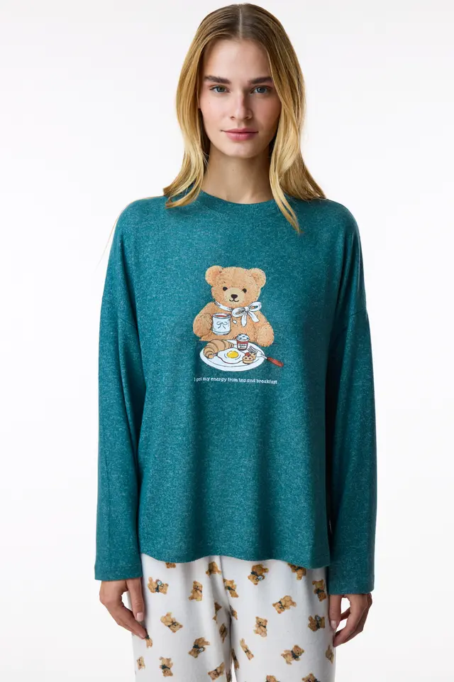 PENTI Happy Bear Long Sleeve Pyjama Top