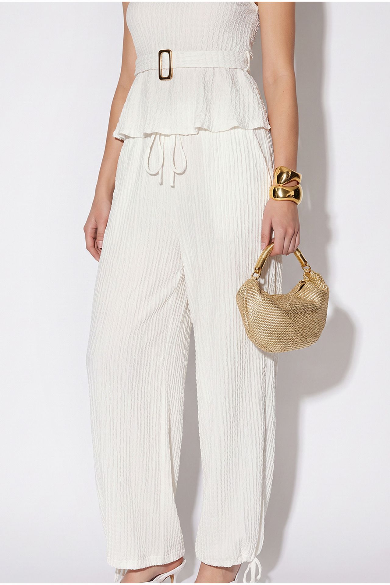 LUCCI Women's High Waist Wide Leg Two-Piece Coord 5