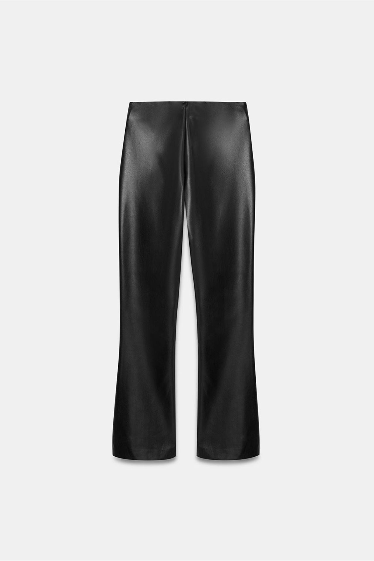 DILVIN High-Waist Faux Leather Flare Leggings