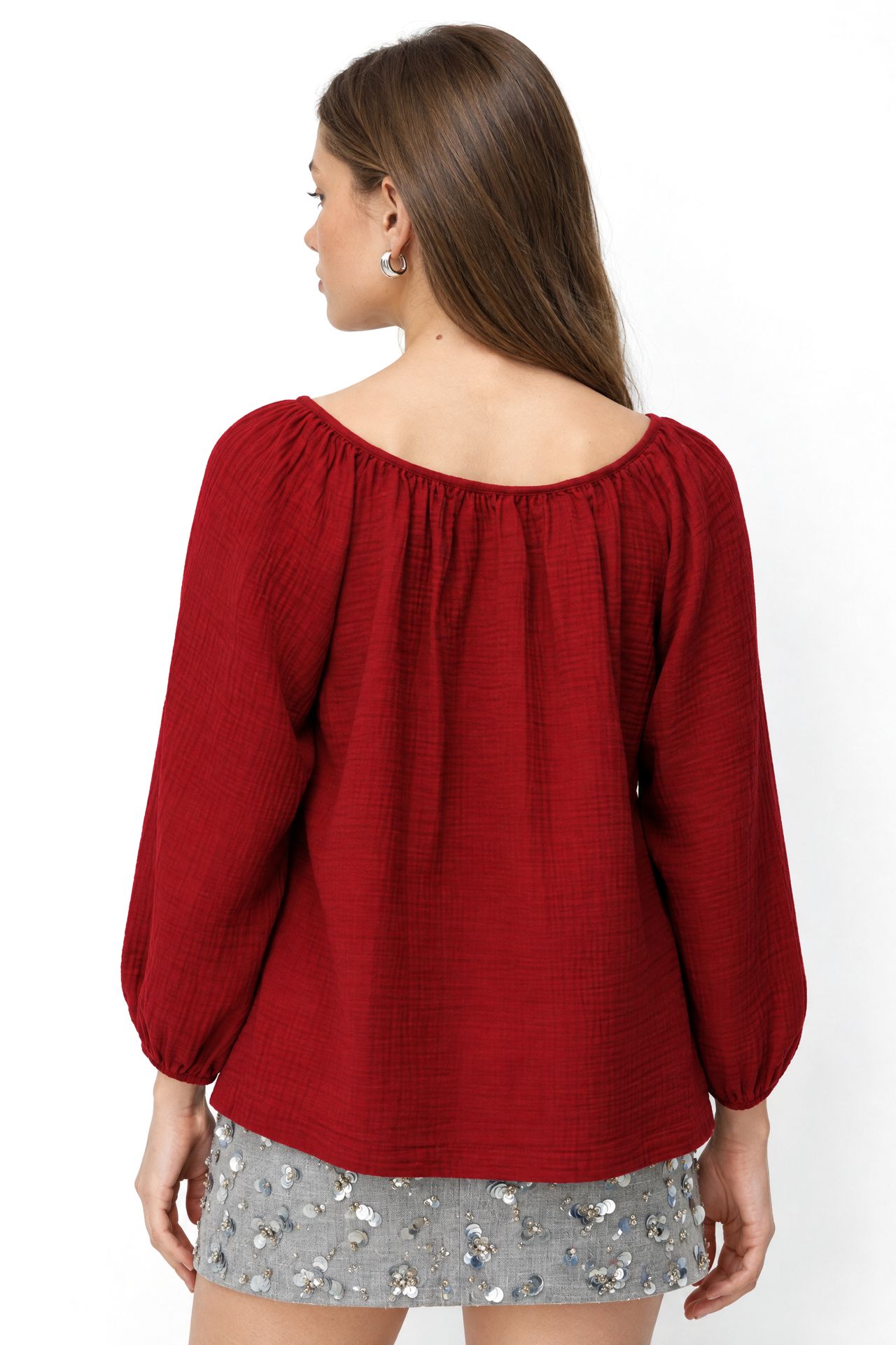 Mixray Buttoned Muslin Blouse 3