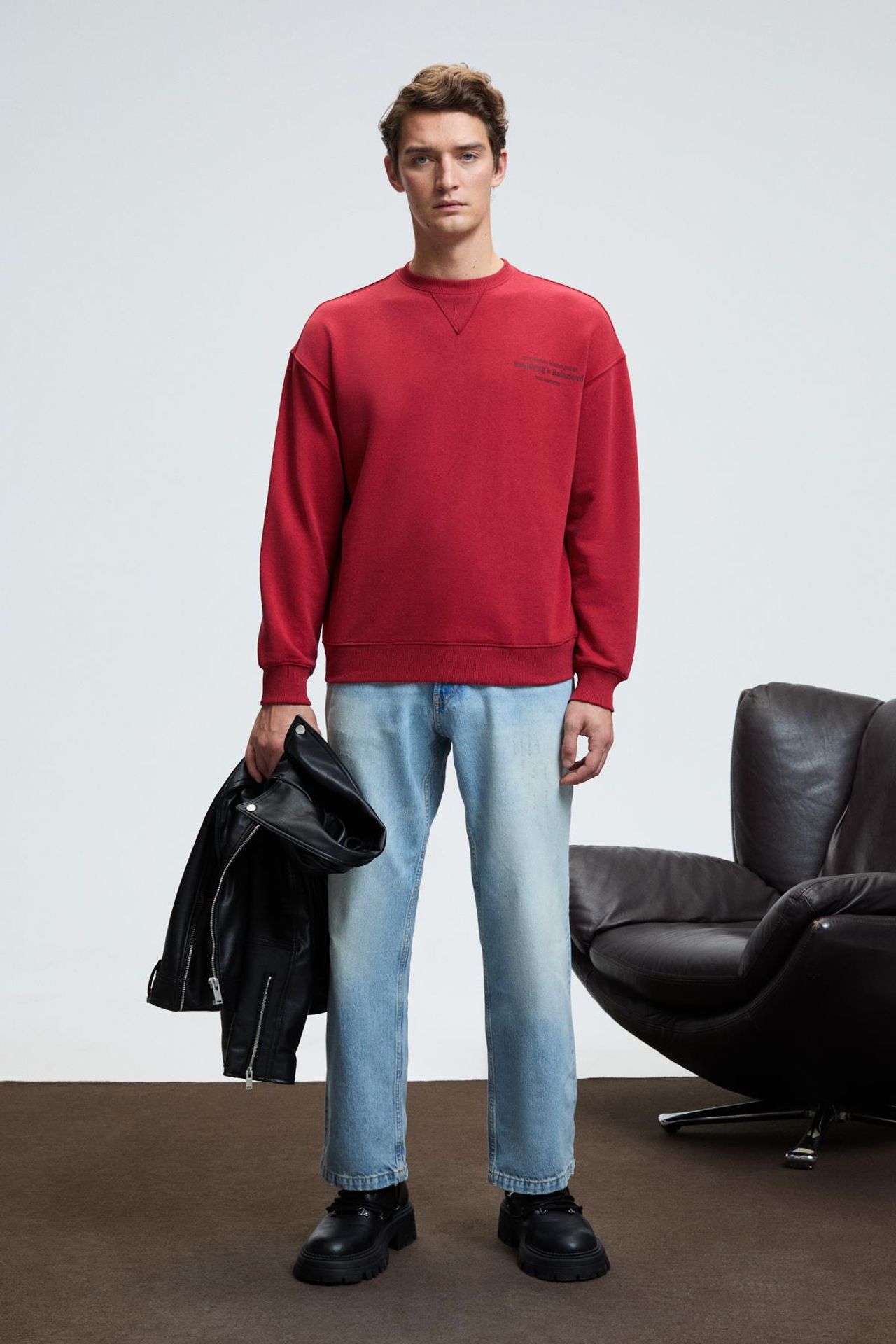 GRIMELANGE Fitilli Bisiklet Yaka Sweatshirt 3