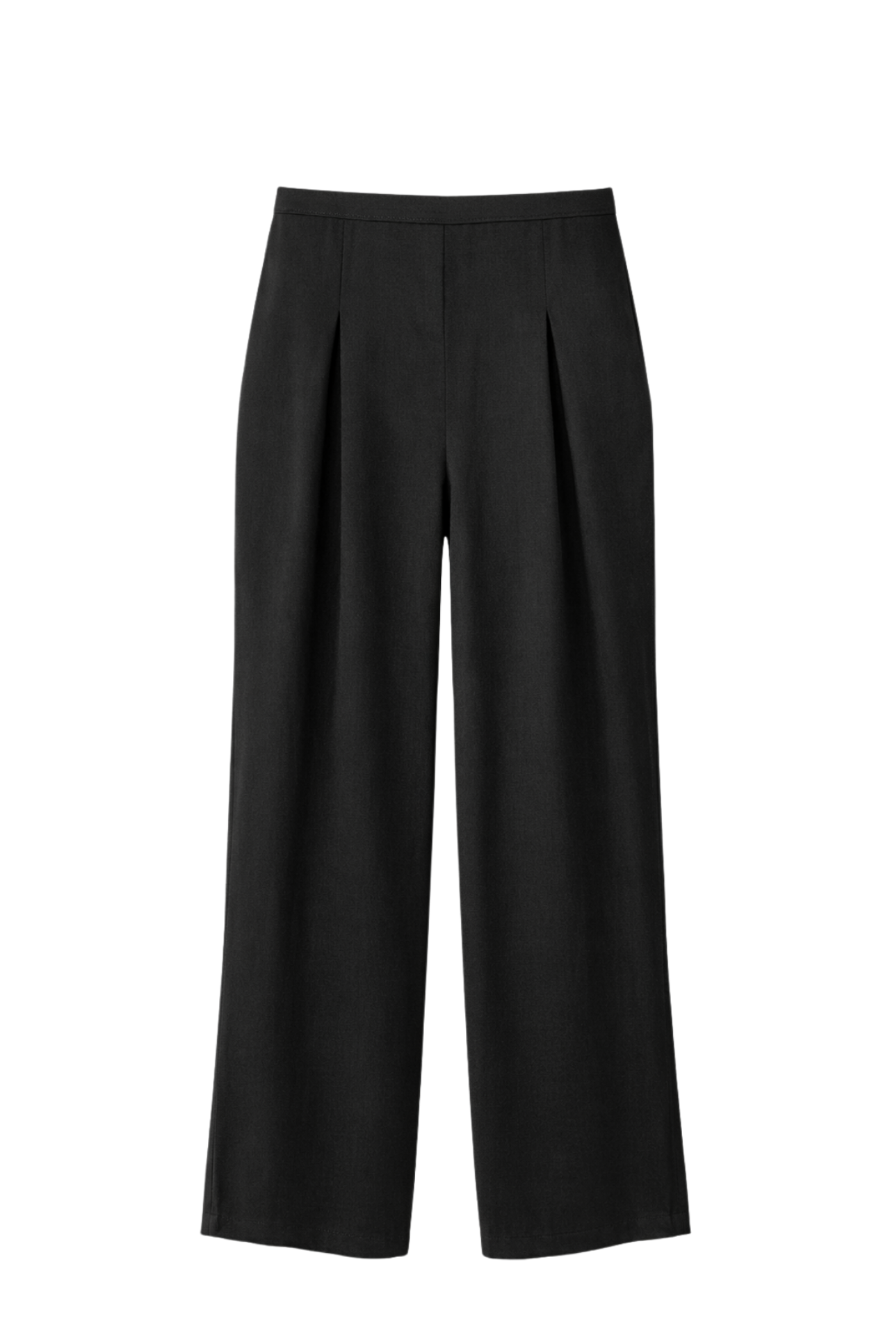 MIXRAY Women's High-waist Wide-leg Crepe Trousers 1