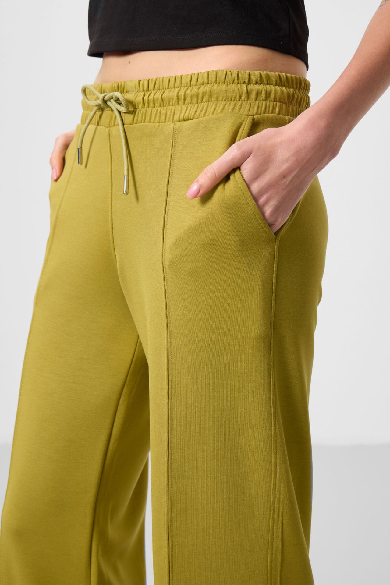 TOMMY Textured Wide Leg Palazzo Pants with Drawstring Waist 4