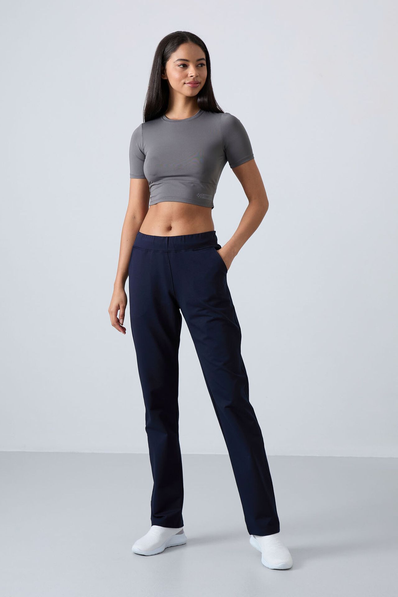TOMMY High-Waist Straight-Leg Sweatpants 1