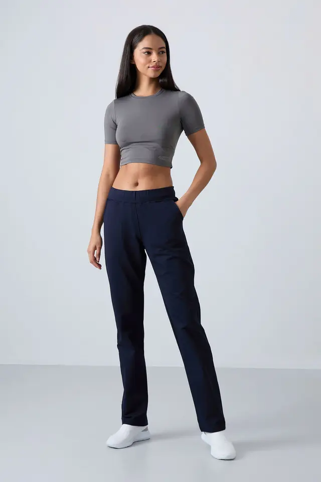 TOMMY High-Waist Straight-Leg Sweatpants