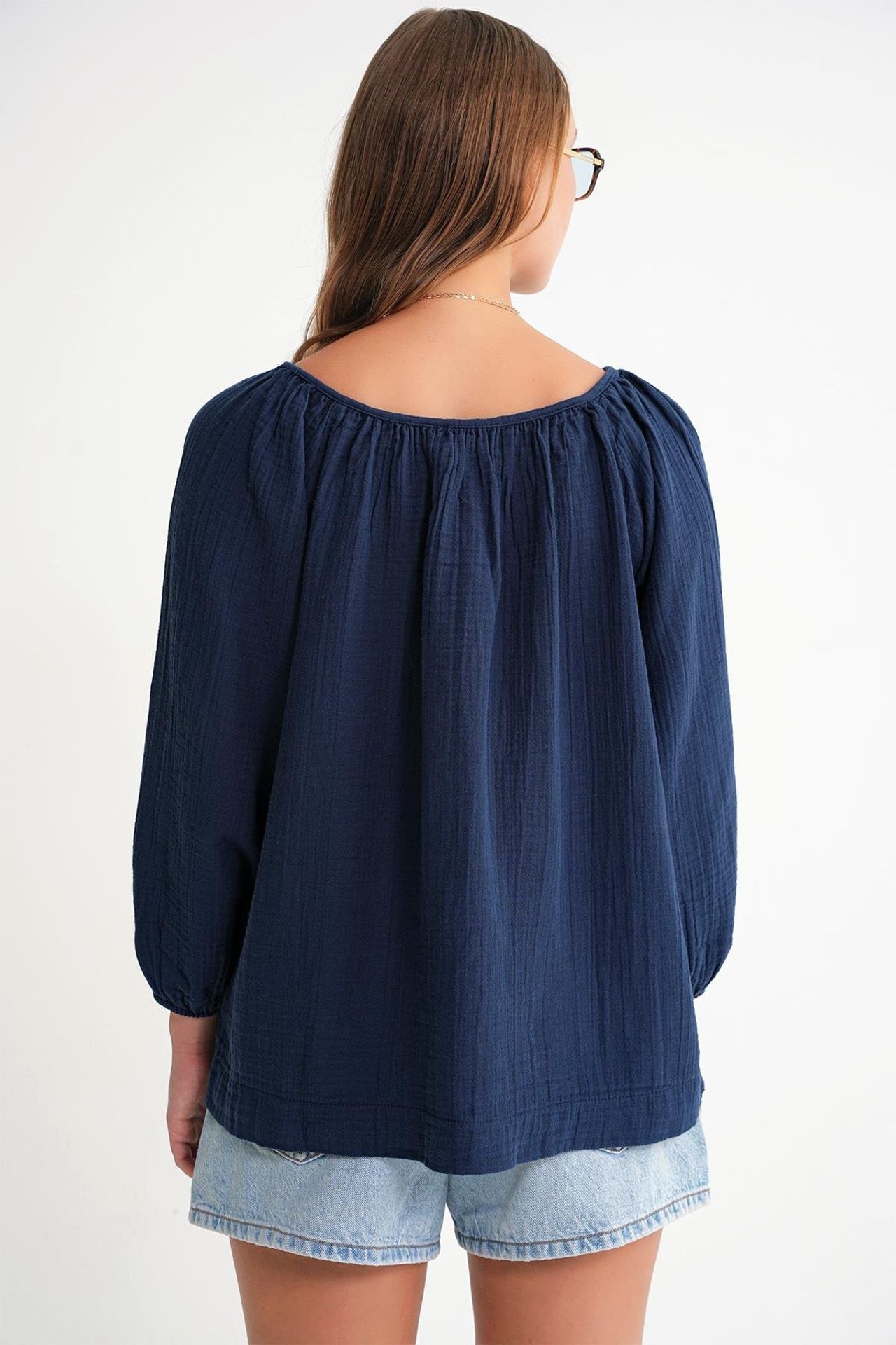 Mixray Buttoned Muslin Blouse 6