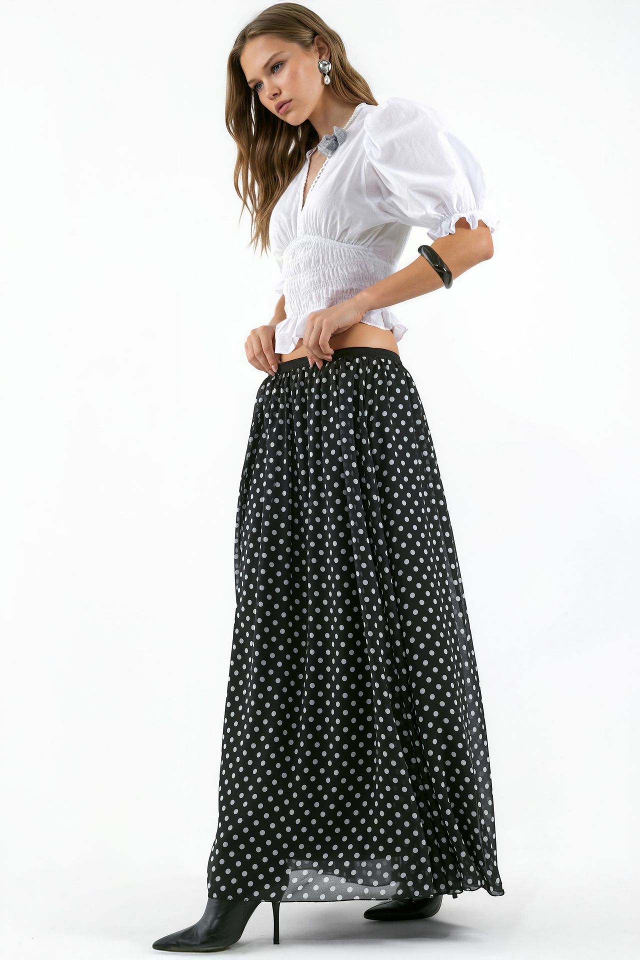 BDART High-Waist Polka Dot Maxi Skirt 2