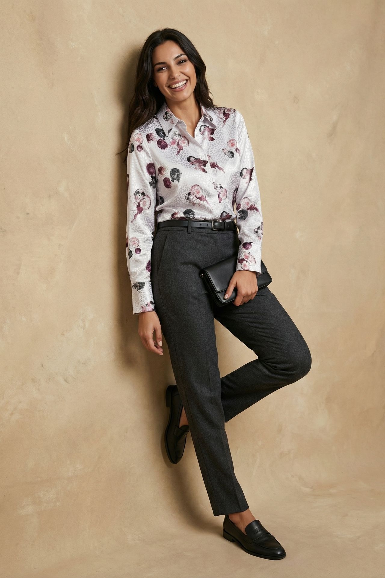 MY FASHION Textured Abstract Printed Shirt with Button Closure 1
