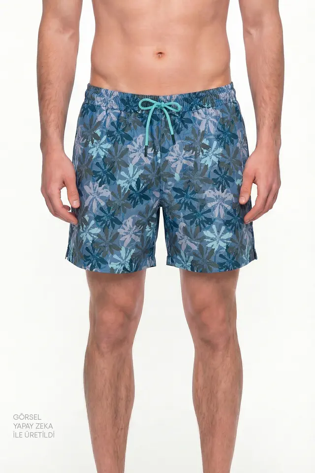 PENTI Men's Calm Floral Sea Shorts