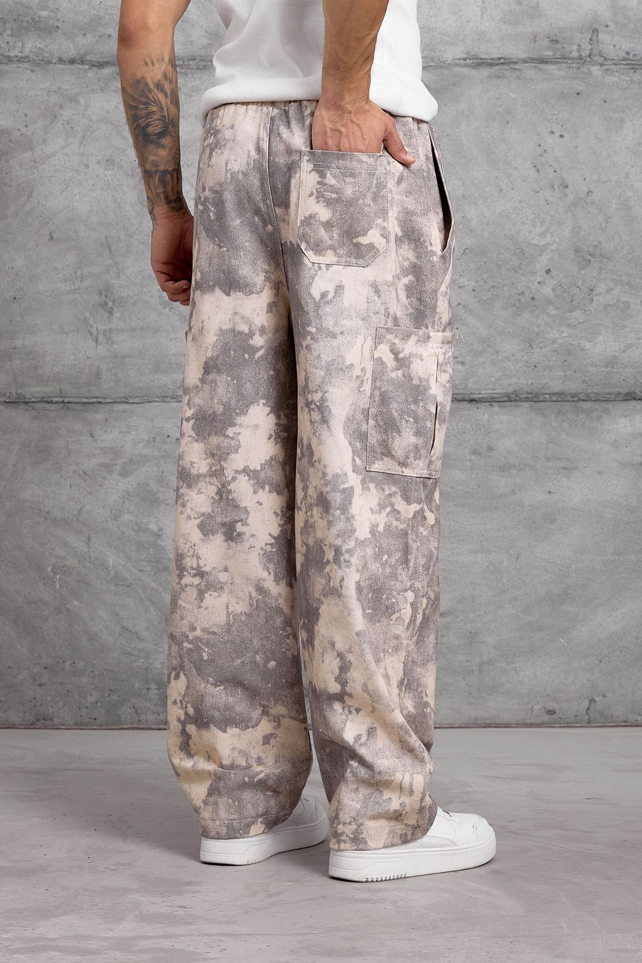 NOMARC Soyut Geniş Paça Kargo Pantolon 5
