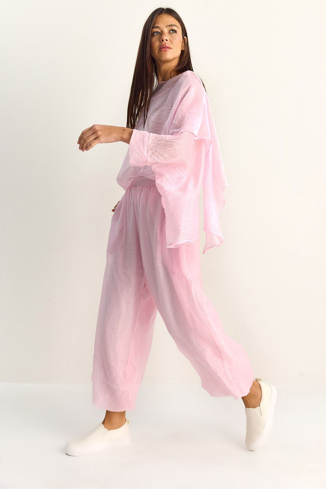 LUCCI High Waist Wide Leg Two-Piece Co-ord Set 1