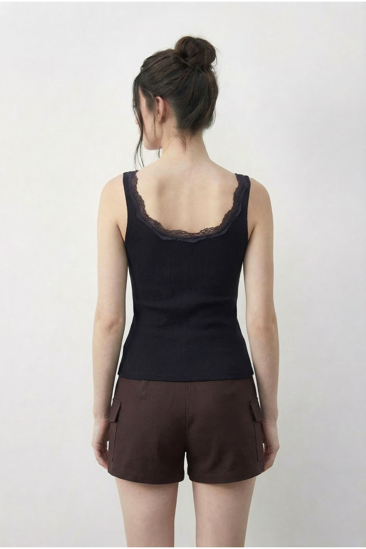 LUCCI Fitted Lace-trim Knit Camisole 4