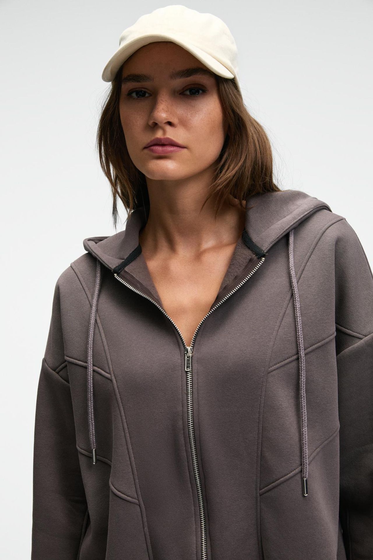 GRIMELANGE Hooded Oversized Zip Sweatshirt 6