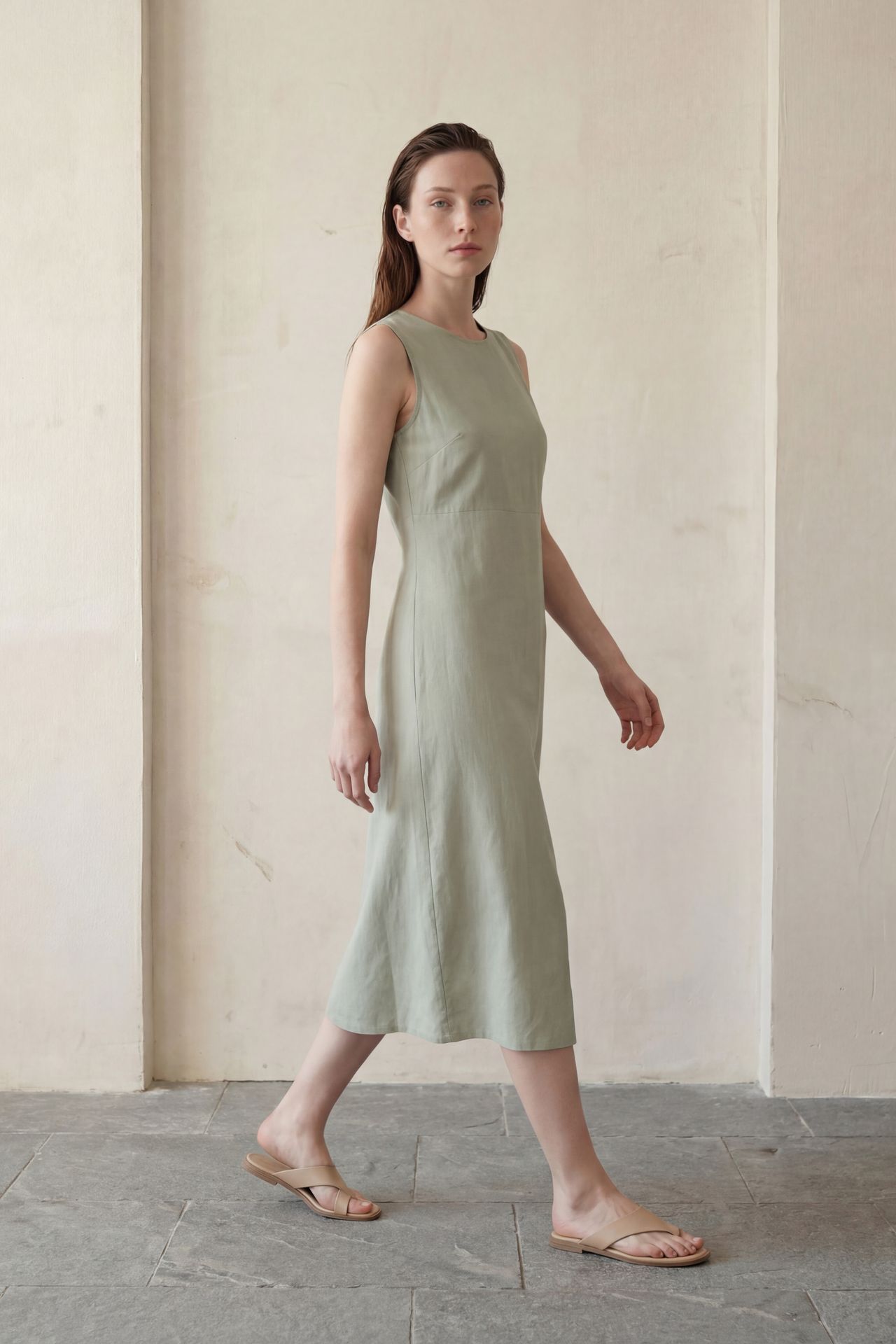 MY FASHION Back Detailed Midi Dress 1