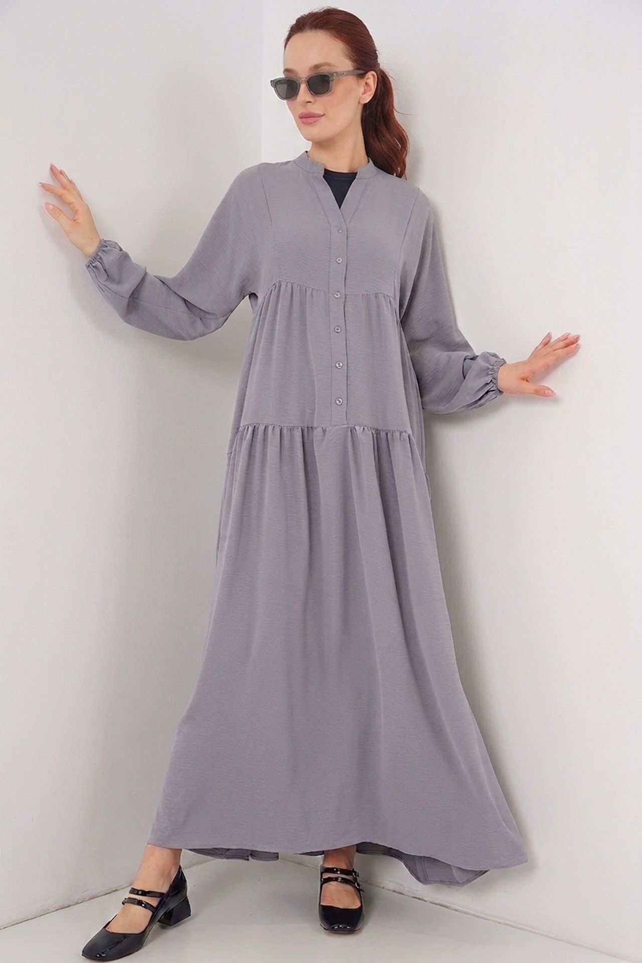 BDART Printed V-Neck Maxi Dress