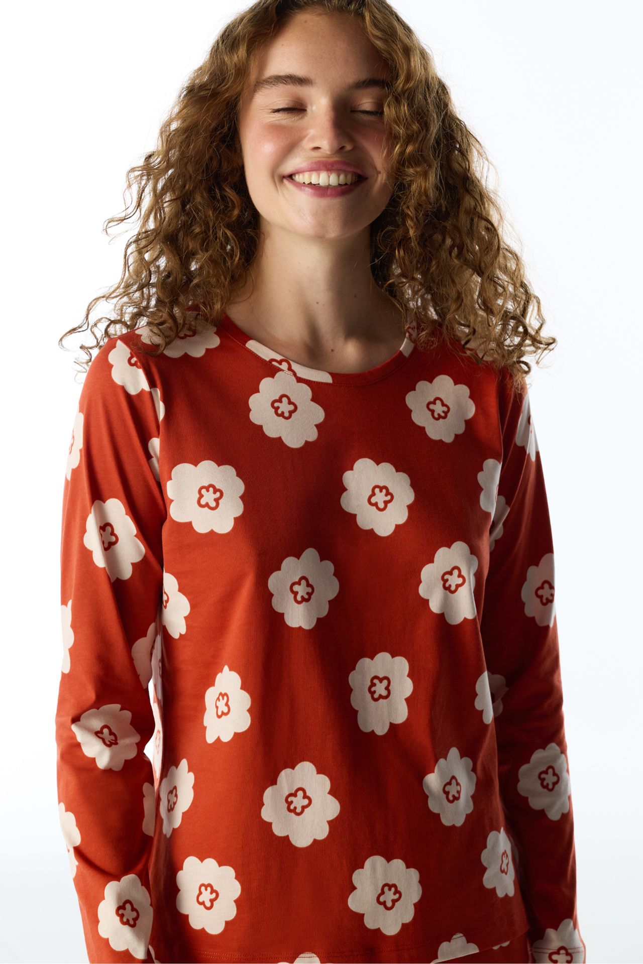 PENTI Soft Bloom Floral Long Sleeve Pants Pajama Set 4