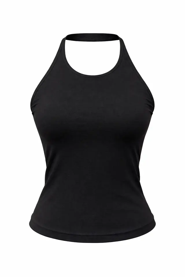 MIXRAY Backless Halterneck Knit Blouse
