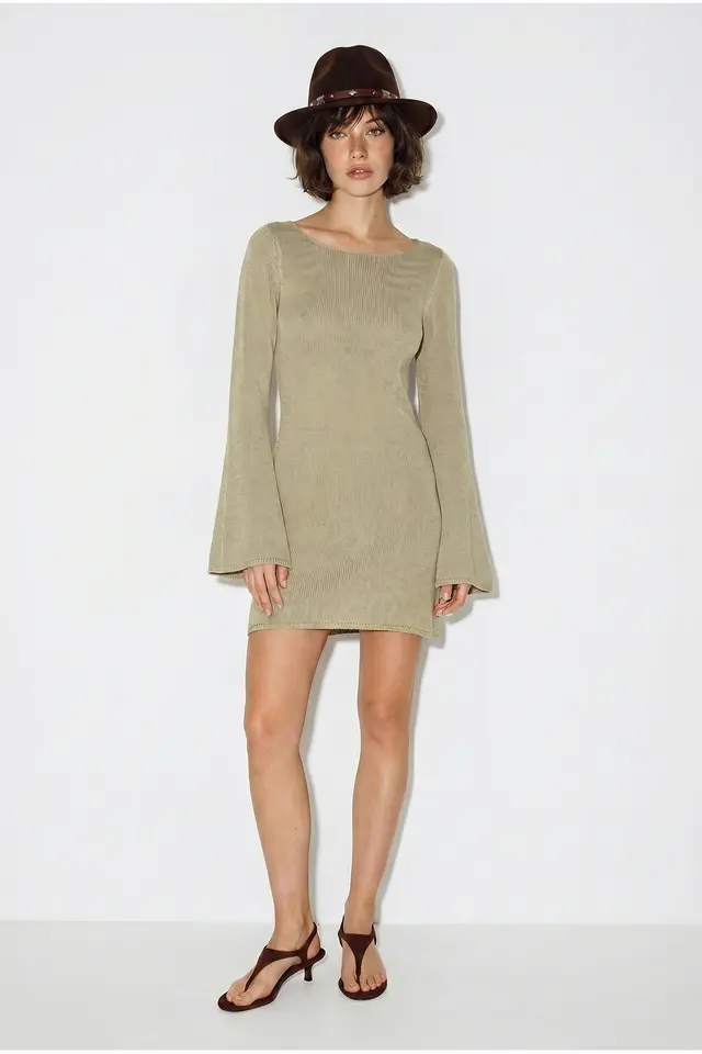 LUCCI Ribbed Knit Mini Dress